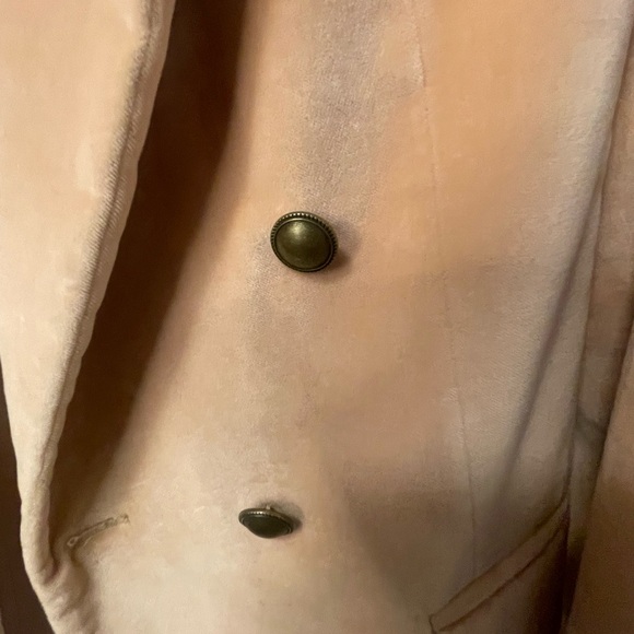 New with Flaw: Frame Peach Velvet Blazer Size 6 - Picture 6 of 16